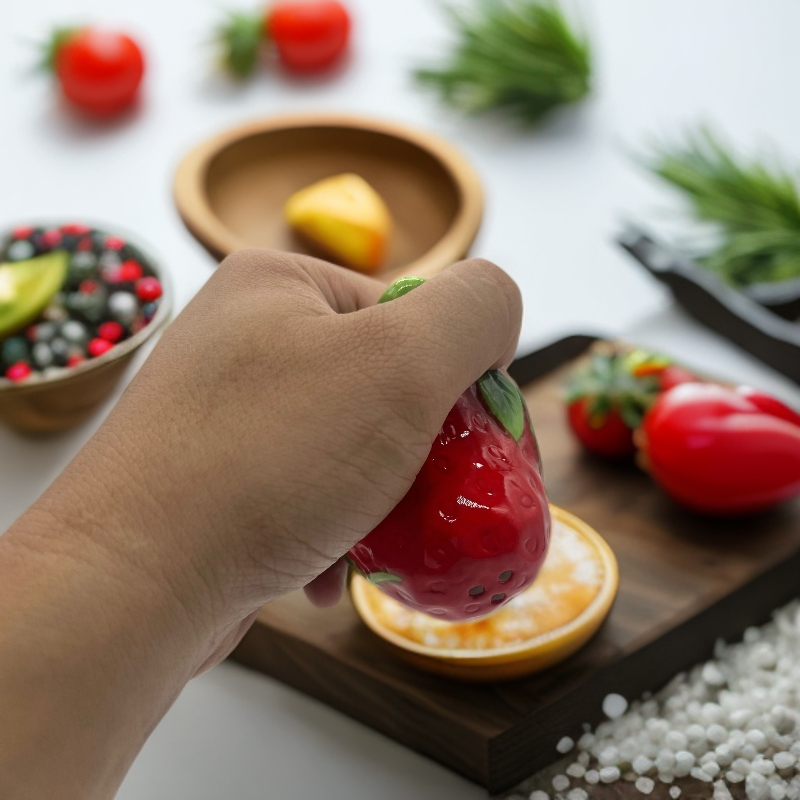 Strawberry Salt and Pepper Shakers, 2-Piece Ceramic Spice Jars, Cute Kitchen Decor, Novelty Gift for Christmas, Housewarming